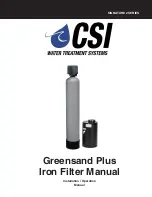 Предварительный просмотр 1 страницы CSI greensand plus IF10-S2 Installation & Operation Manual