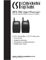 Предварительный просмотр 1 страницы CSI RFS 700 User Manual