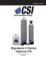 CSI signature 2 hydroxr vs Installation And Operation Manual preview