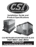 Preview for 1 page of CSI W57 Installation Manual And Product Specifications