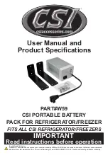 CSI W59 User Manual And Product Specifications предпросмотр