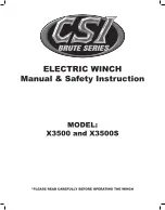 CSI X3500 Installation Manual & Safety Instructions preview