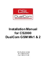 CSL DualCom GSM Mk1 Installation Manual предпросмотр