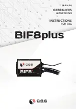 Предварительный просмотр 1 страницы CSS BIF8plus Instructions For Use Manual