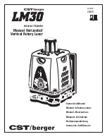 CST/BERGER LM30 Instruction Manual предпросмотр