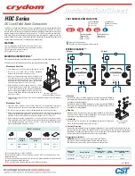 CST Crydom HDC Series Installation Sheet preview