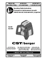 CST rl25h Operating Instructions Manual preview