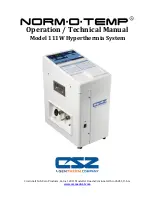 Предварительный просмотр 1 страницы CSZ Norm-O-Temp 111W Operation And Technical Manual