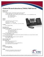 CTC Union Centrex 7940 Series Instructions preview