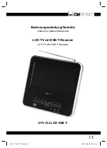 CTC Union Clatronic CTV 722 LCD DVB-T Instruction Manual & Guarantee preview