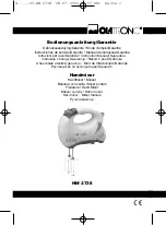 CTC Union Clatronic HM 2738 Instruction Manual preview