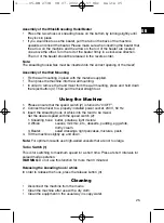 Preview for 25 page of CTC Union Clatronic HM 2738 Instruction Manual