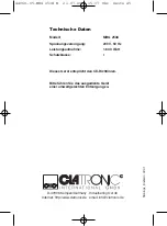 Preview for 45 page of CTC Union Clatronic MBG 2538 Instruction Manual & Guarantee