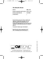 Preview for 65 page of CTC Union Clatronic MBG 2788 Instruction Manual & Guarantee