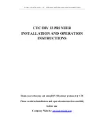 CTC Union DIY I3 Installation And Operation Instructions Manual предпросмотр