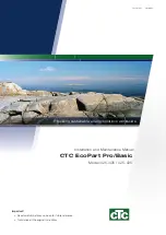 Предварительный просмотр 1 страницы CTC Union EcoPart 425 Installation And Maintenance Manual