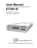 CTC Union ETU01-D User Manual preview