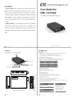 CTC Union FMC-10/100LF User Manual preview