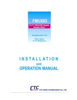 Preview for 1 page of CTC Union FMUX03 Operating Instructions Manual