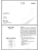 Preview for 1 page of CTC Union FRM220A-Eoe1/G User Manual