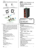 Предварительный просмотр 1 страницы CTC Union FS-802GS-8PH Quick Installation Manual