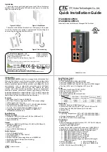 CTC Union IFS-402GSM-4PH24 Quick Installation Manual предпросмотр