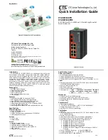 CTC Union IFS-802GS-8PH Quick Installation Manual предпросмотр