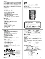 Предварительный просмотр 1 страницы CTC Union IGS-1608SM-SE Quick Installation Manual