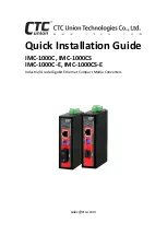 CTC Union IMC-1000C Quick Installation Manual preview