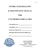 CTD N80X Instruction Bulletin & Maintenance Manual preview