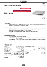 Preview for 1 page of CTE Coster GSM 712 Manual