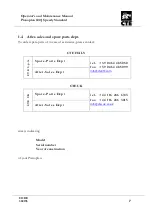 Preview for 7 page of CTE PIANOPLAN 600 J SPEEDY STANDARD Operator'S  Maintenance Manual