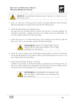 Предварительный просмотр 41 страницы CTE PIANOPLAN 600 J SPEEDY STANDARD Operator'S  Maintenance Manual