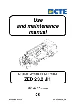 CTE ZED 23.2 JH Use And Maintenance Manual preview