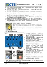 Preview for 18 page of CTE ZED 23.2 JH Use And Maintenance Manual