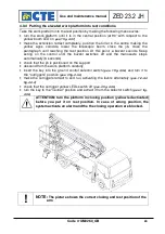 Preview for 31 page of CTE ZED 23.2 JH Use And Maintenance Manual