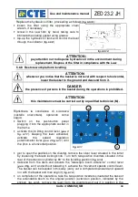 Preview for 41 page of CTE ZED 23.2 JH Use And Maintenance Manual