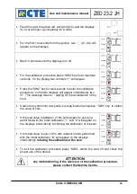 Preview for 45 page of CTE ZED 23.2 JH Use And Maintenance Manual