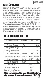 Preview for 14 page of CTHULHU MOD HASTUR MOD 88W TC BYPASS User Manual