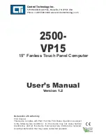 CTI 2500-VP15 User Manual предпросмотр