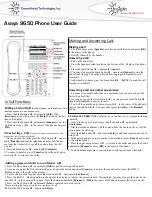 Preview for 1 page of CTI Avaya 9650 User Manual