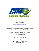 Preview for 1 page of CTM 360a series Maintenance And Service Manual