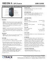 Preview for 1 page of Ctrack RECON II User Manual