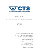 Предварительный просмотр 1 страницы CTS FWR-ACEXT User Manual