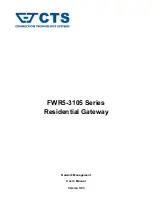 Предварительный просмотр 1 страницы CTS FWR5-3105 Series User Manual