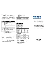 Preview for 2 page of CTS WAC-3112 SERIES User Manual