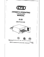 CTX G-26 Owner'S Operating & Installation Manual preview