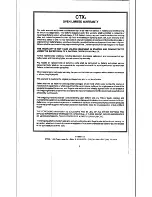 Preview for 2 page of CTX G-26 Owner'S Operating & Installation Manual