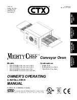 CTX Mighty Chef TCO21140035 Owner'S Operating & Installation Manual предпросмотр