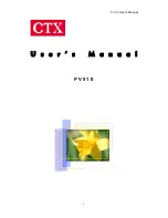 Предварительный просмотр 1 страницы CTX PV510 User Manual